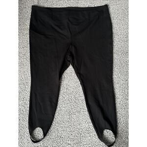 A New Day Sz 4X Stirrup Ponte Black Dressy Leggings Pull On Stretchy Pants